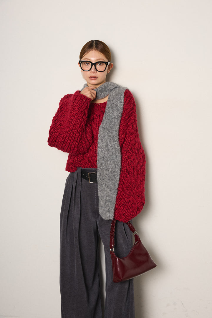 ブークレーイヤーフラップビーニー/グレー