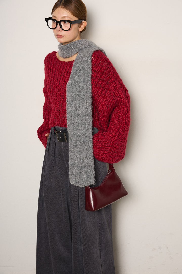 ブークレーイヤーフラップビーニー/グレー