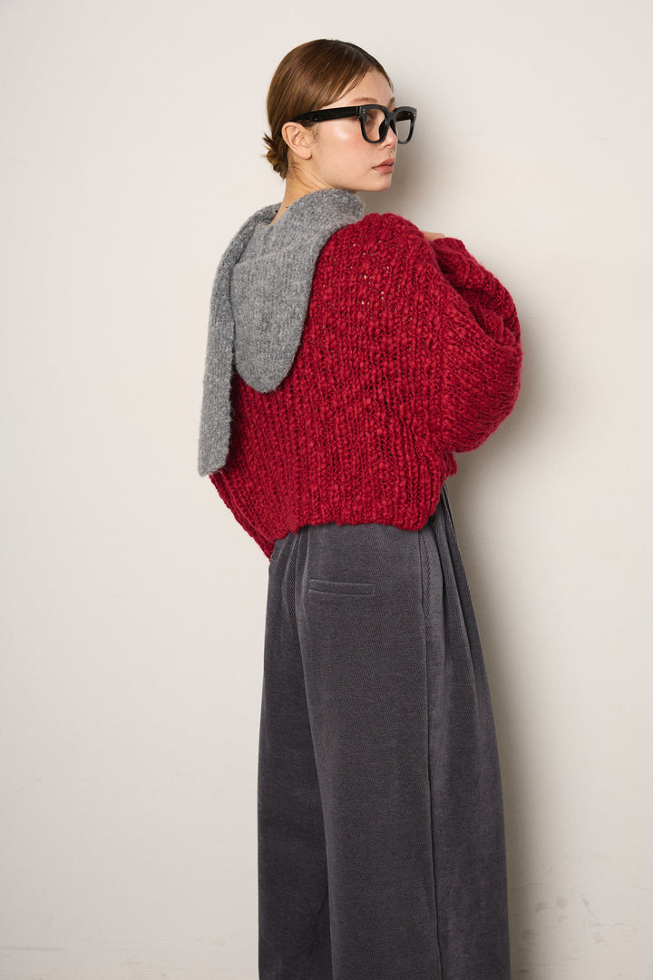 ブークレーイヤーフラップビーニー/グレー