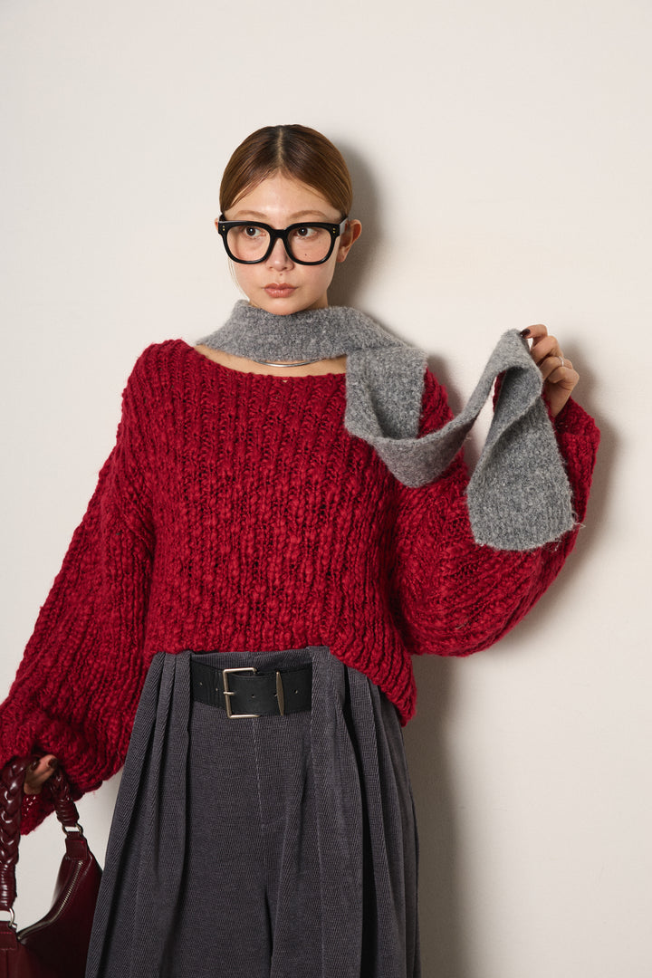 ブークレーイヤーフラップビーニー/グレー