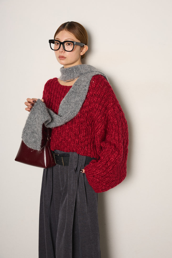 ブークレーイヤーフラップビーニー/グレー