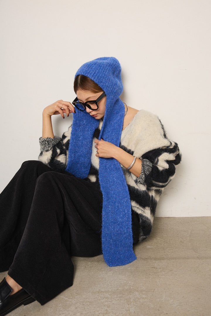 ブークレーイヤーフラップビーニー/ブルー