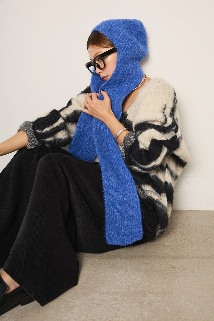 ブークレーイヤーフラップビーニー/ブルー