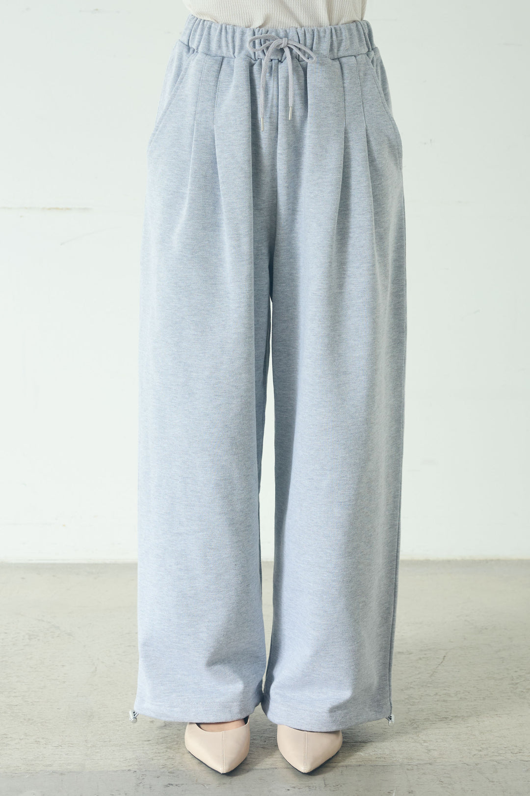 【即納】裏毛スウェット2タックパンツ