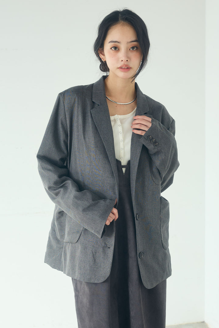 リネンライクテーラードジャケット