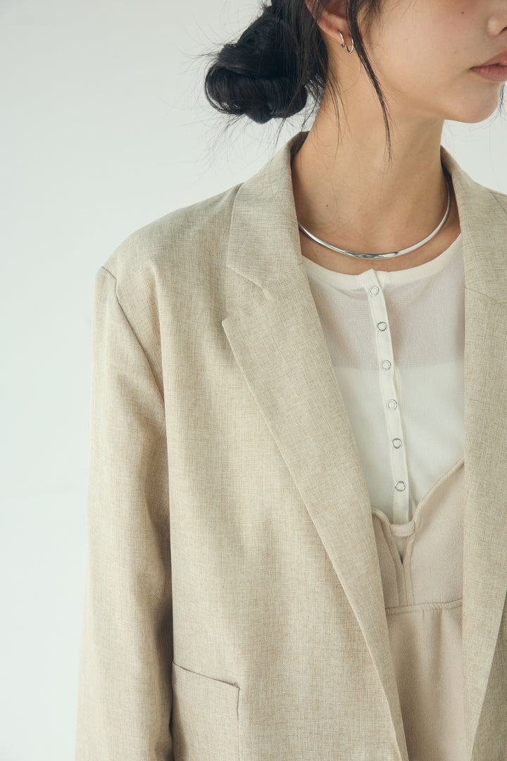 リネンライクテーラードジャケット