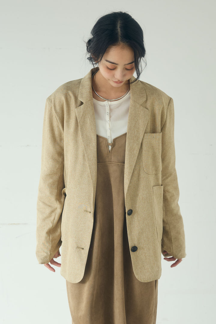 リネンライクテーラードジャケット