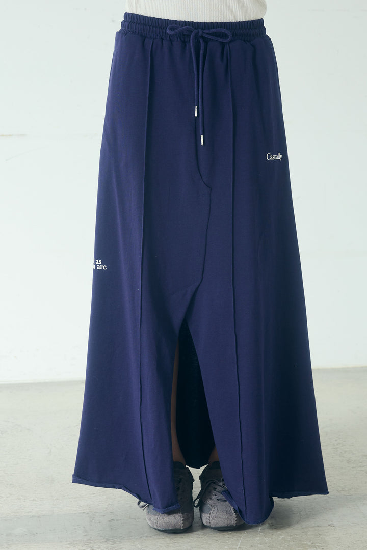 ロゴAラインスウェットスカート