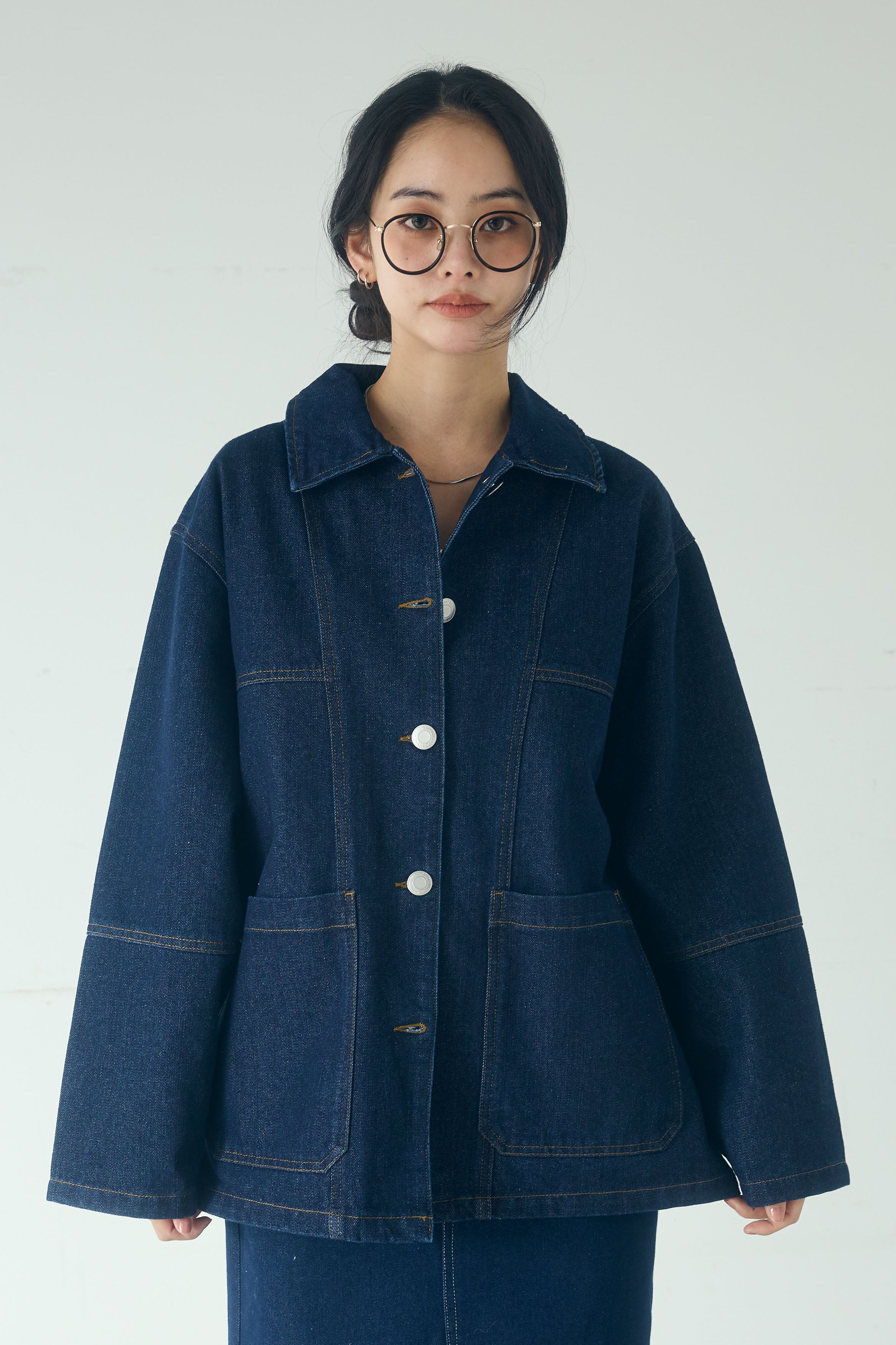 即納】加工デニムカバーオール – ESICA