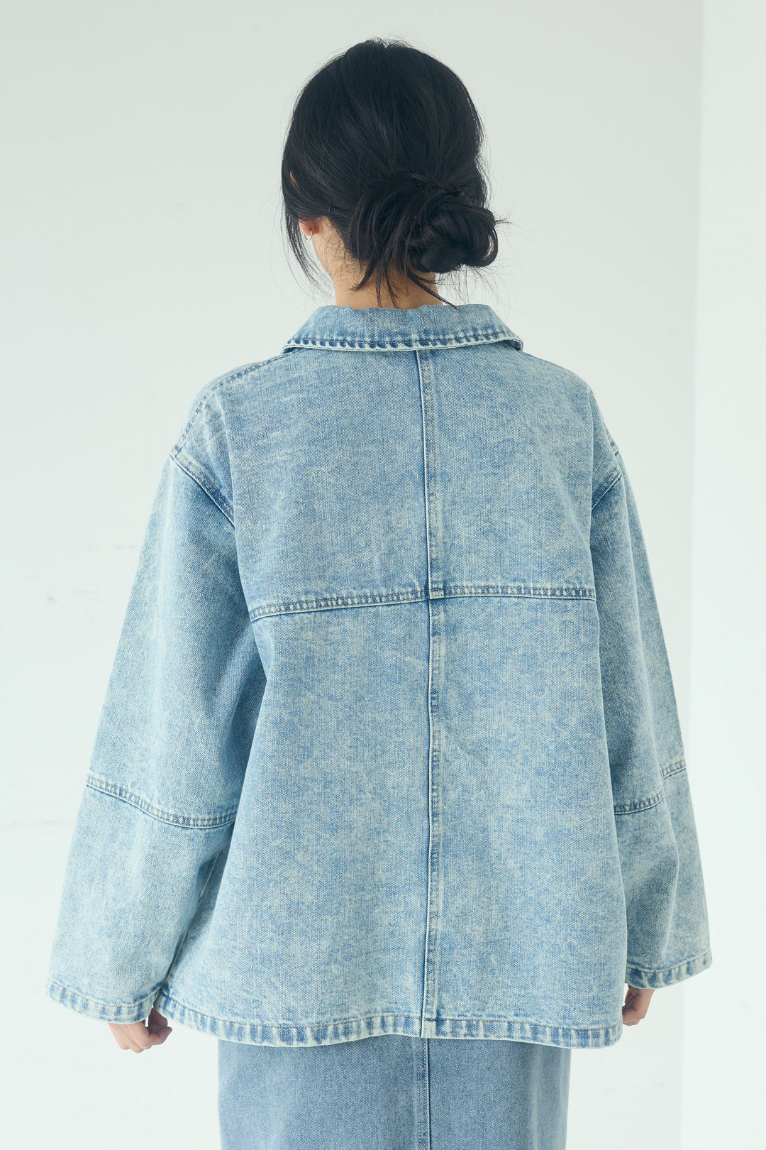 加工デニムカバーオール