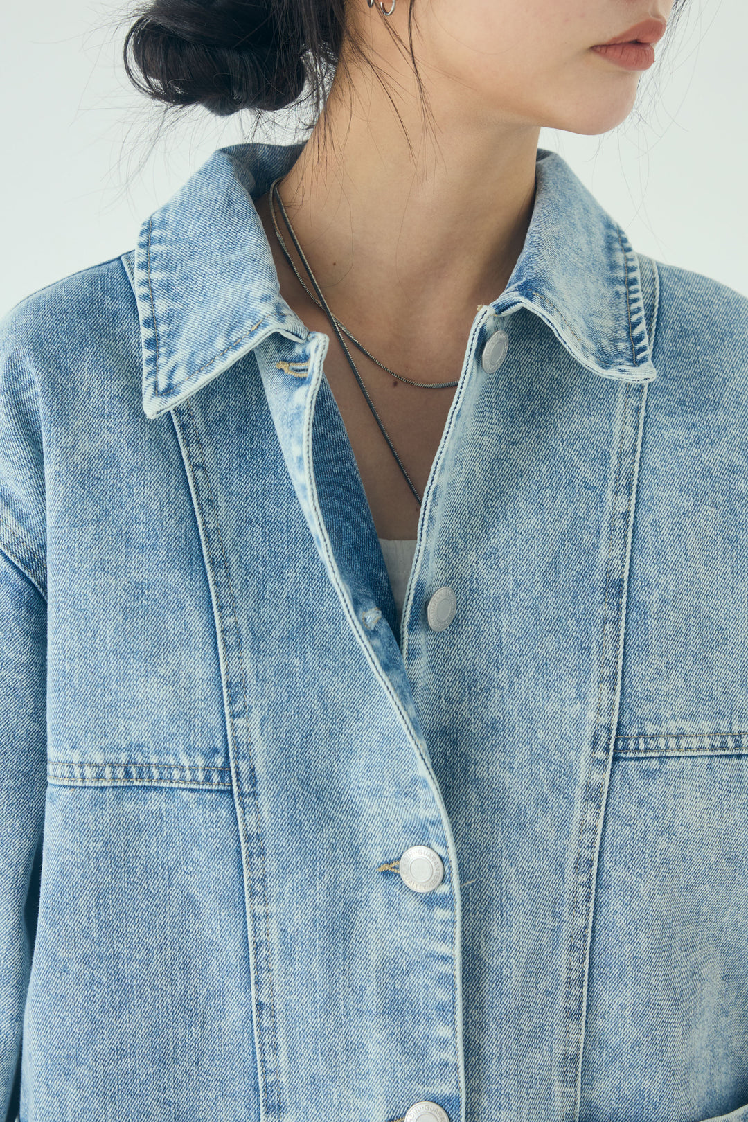 加工デニムカバーオール