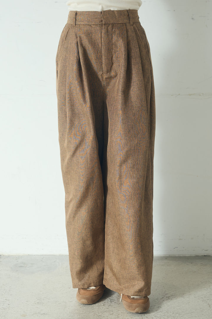 リネンライク2タックパンツ