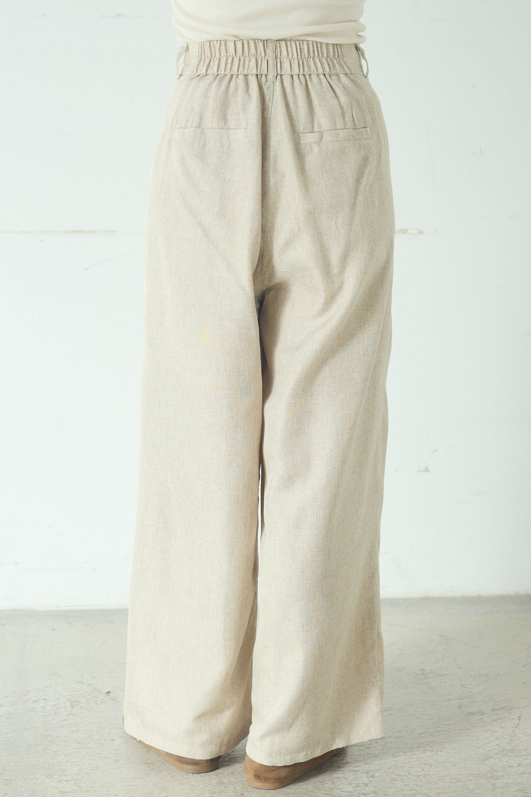 リネンライク2タックパンツ