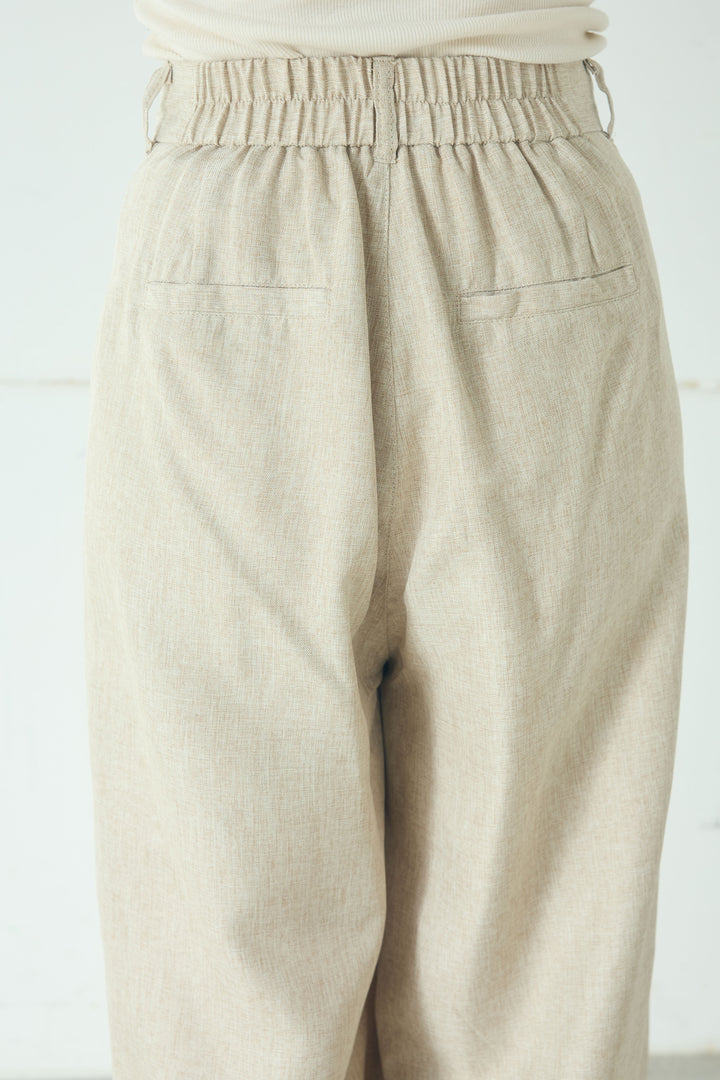 リネンライク2タックパンツ