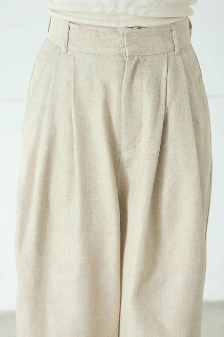 リネンライク2タックパンツ