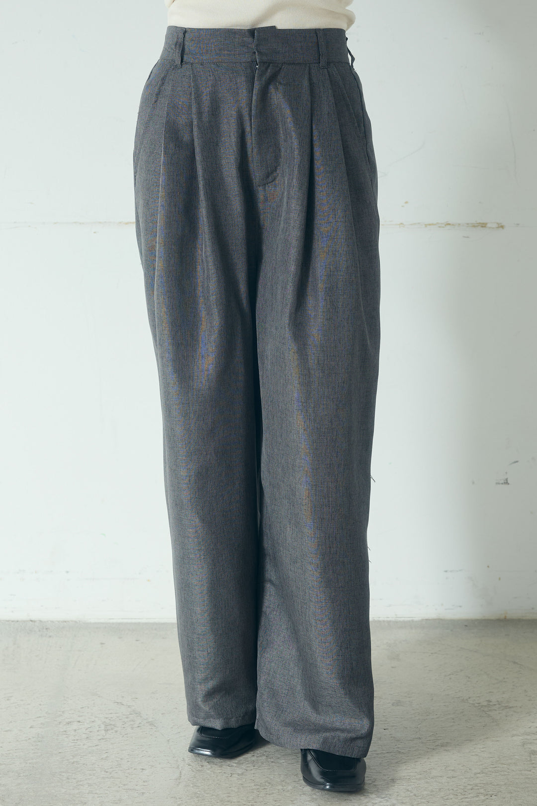 リネンライク2タックパンツ