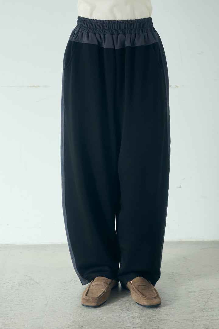 異素材切り替えスウェットパンツ