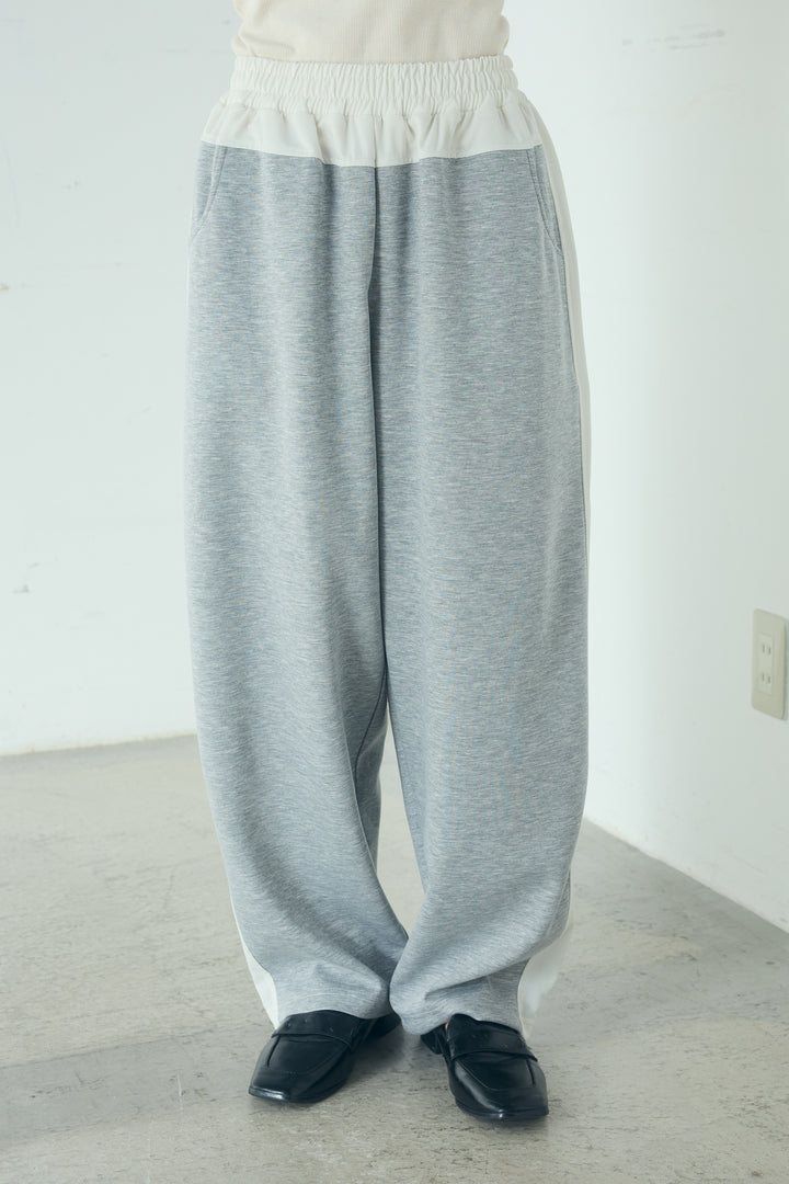 異素材切り替えスウェットパンツ