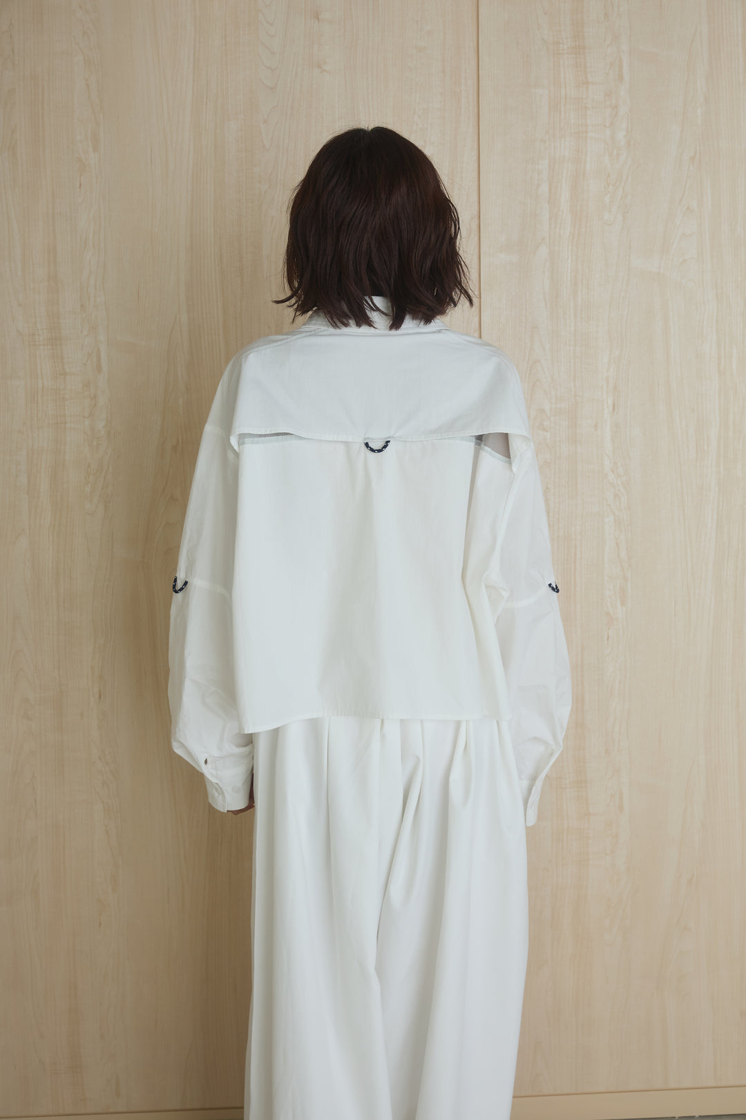 [SET]ビッグポケットシャツ+レース刺繍リラックスパンツ(2set)