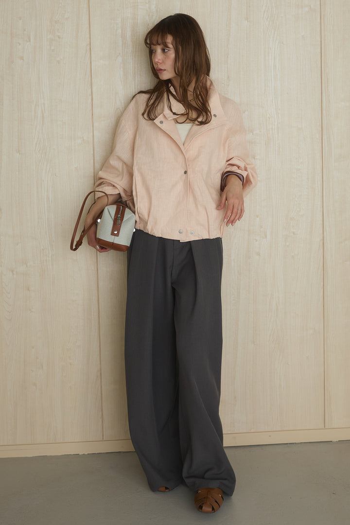 キャンバスコンビスクエアボストンバッグ/ブラウン