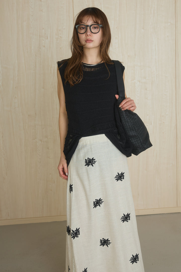 レザーライクメッシュワンハンドルバッグ/ブラック