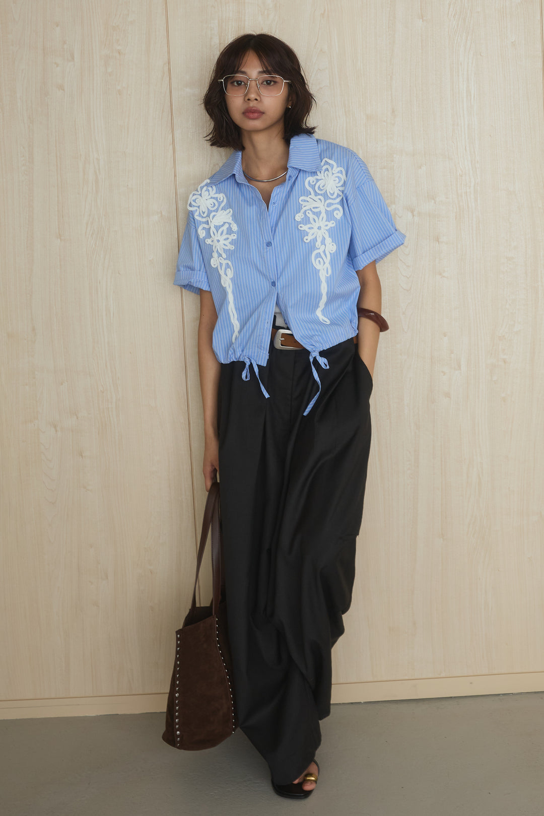 スウェードライクハトメトート/ブラウン