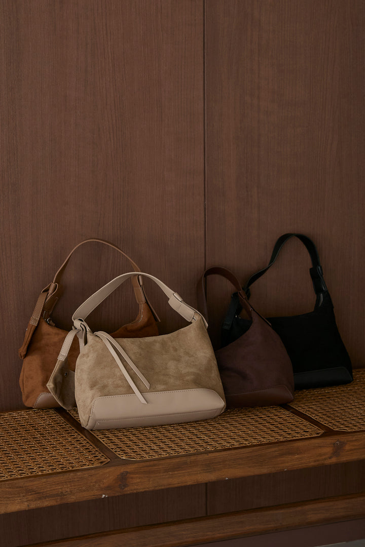 スウェードライクワンハンドルバッグ