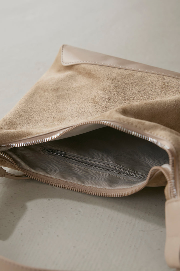 スウェードライクワンハンドルバッグ