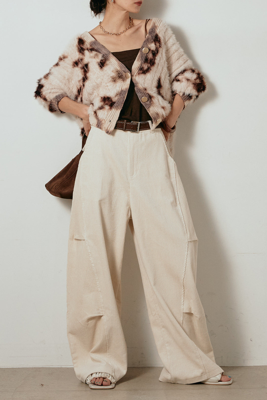 【着回しセット】[SET]タイダイ柄シャギーニットカーディガン+タイダイ柄シャギーニットカーディガン(2set)