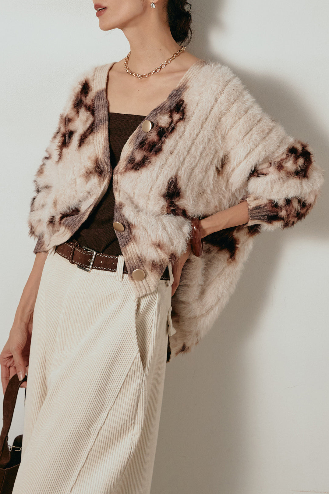 【着回しセット】[SET]タイダイ柄シャギーニットカーディガン+タイダイ柄シャギーニットカーディガン(2set)