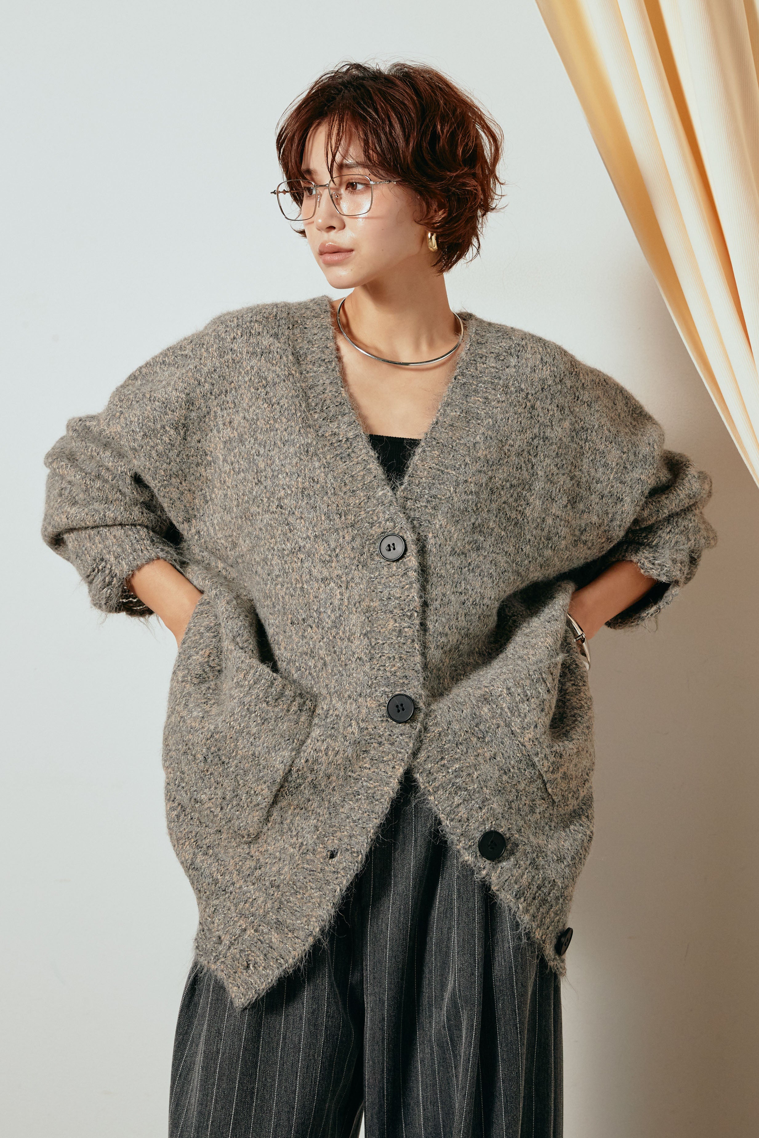 定価31900円 MLVINCE メルヴィンスカーディガン Lサイズ グリーン 定価31900円 MLVINCE メルヴィンスカーディガン Lサイズ