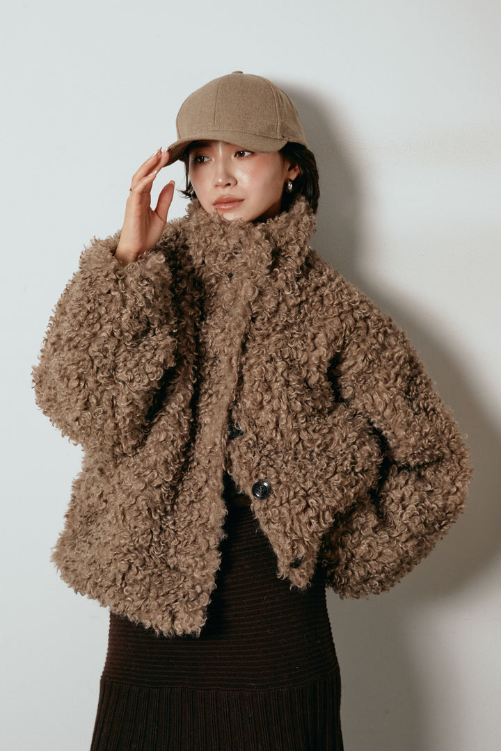 スエードライク配色ツイードキャップ/ベージュ