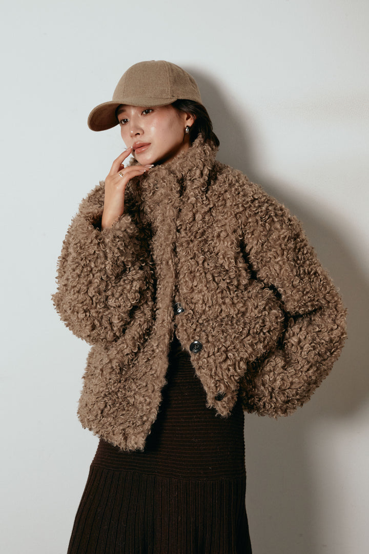 スエードライク配色ツイードキャップ/ベージュ