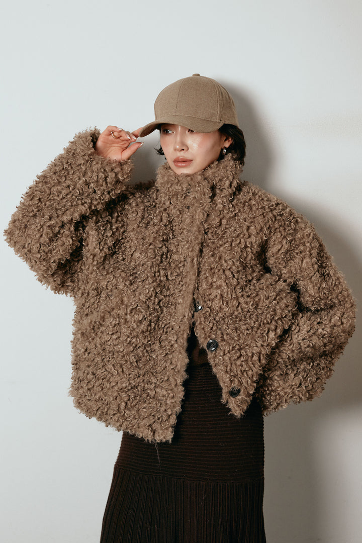 スエードライク配色ツイードキャップ/ベージュ