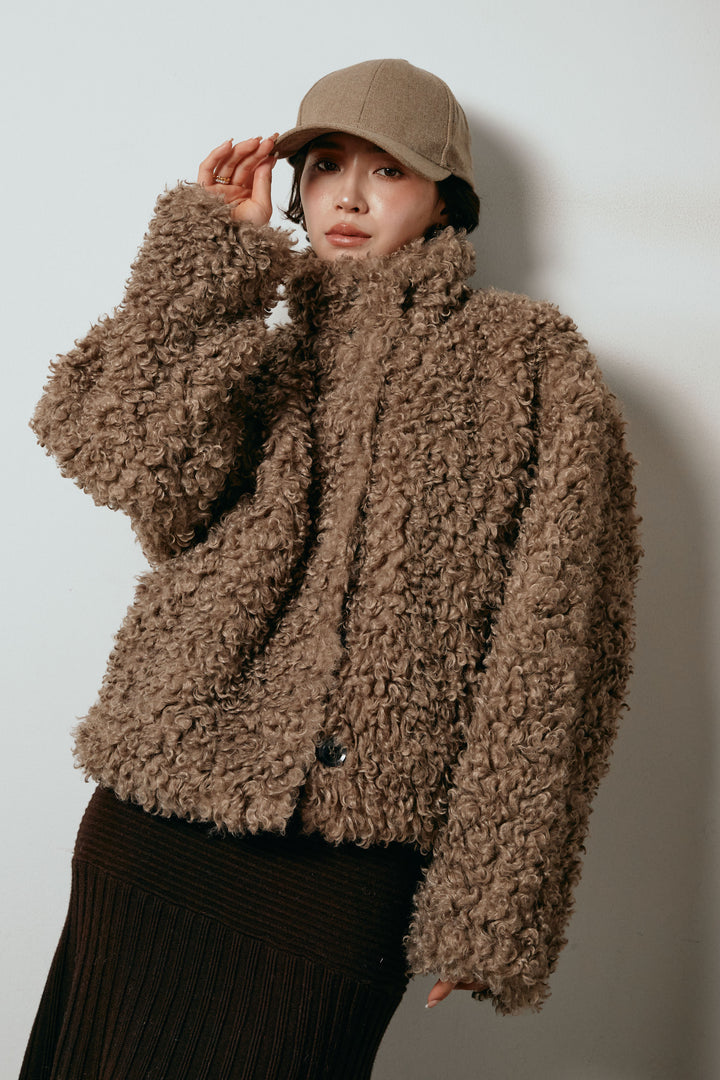 スエードライク配色ツイードキャップ/ベージュ