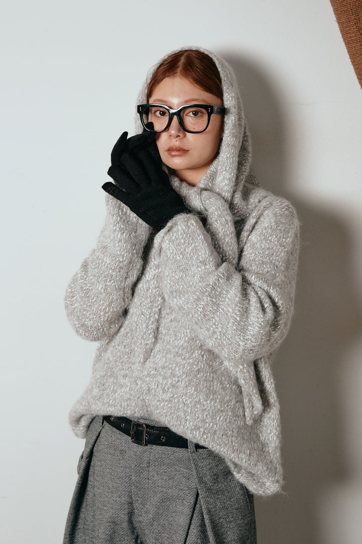 ホールタッチリブニットグローブ/ブラック