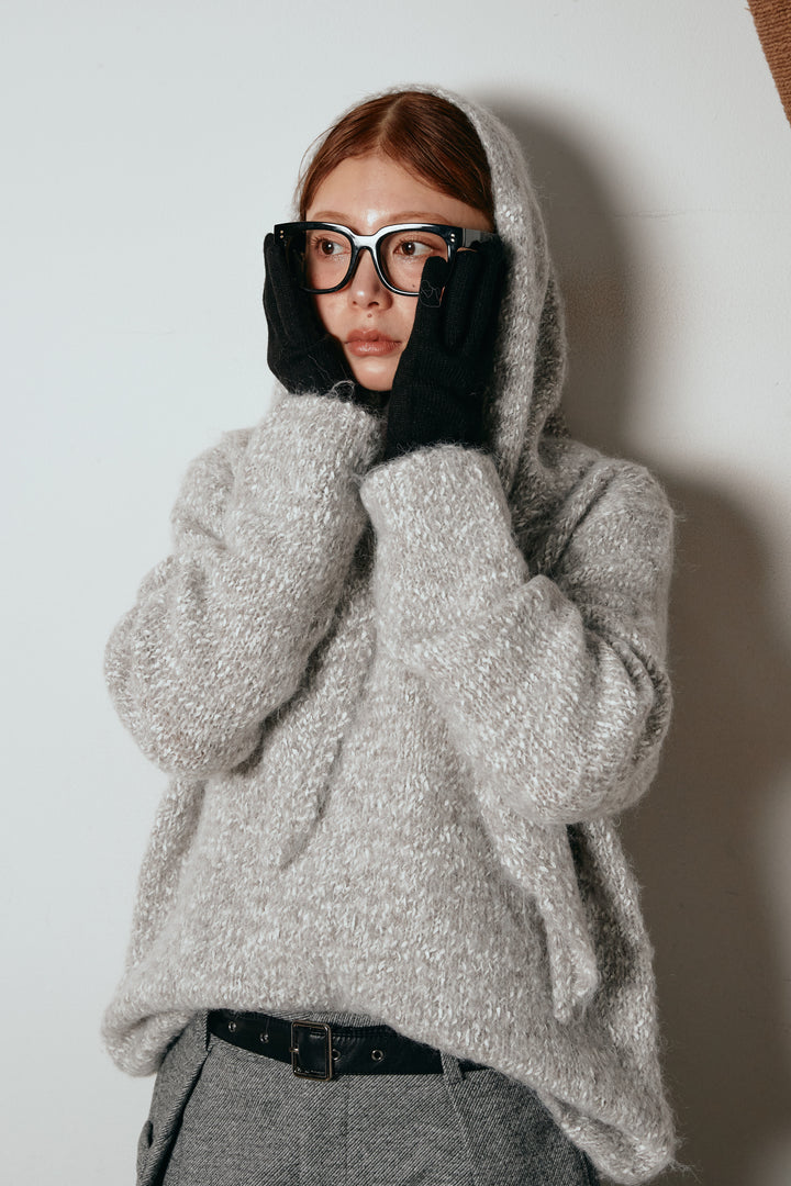 ホールタッチリブニットグローブ/ブラック