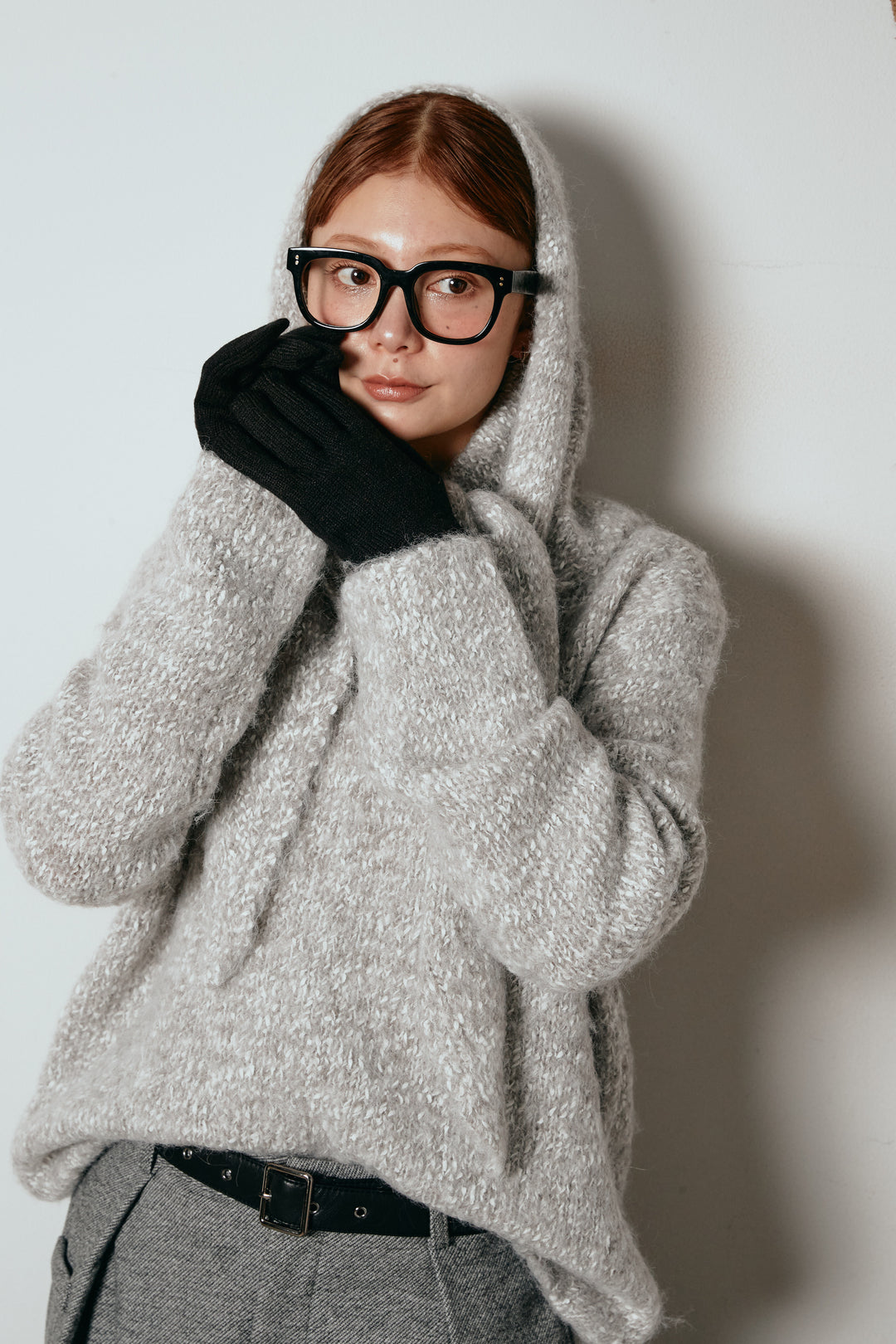 ホールタッチリブニットグローブ/ブラック