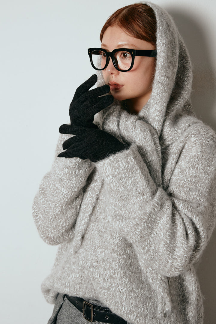 ホールタッチリブニットグローブ/ブラック