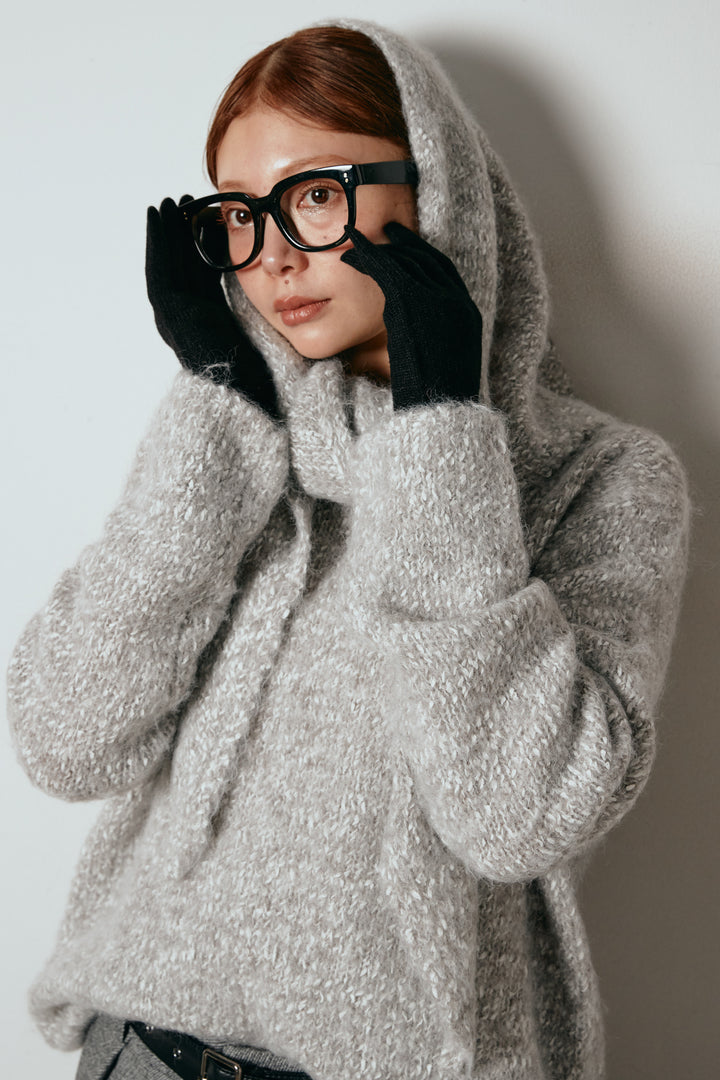 ホールタッチリブニットグローブ/ブラック