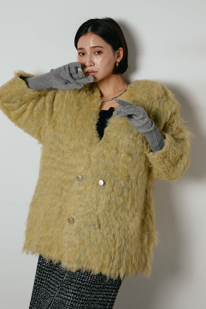 ホールタッチリブニットグローブ/グレー