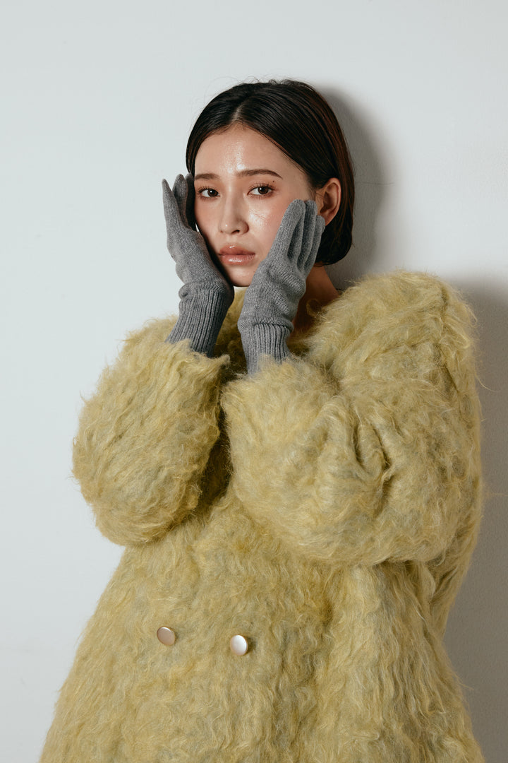 ホールタッチリブニットグローブ/グレー