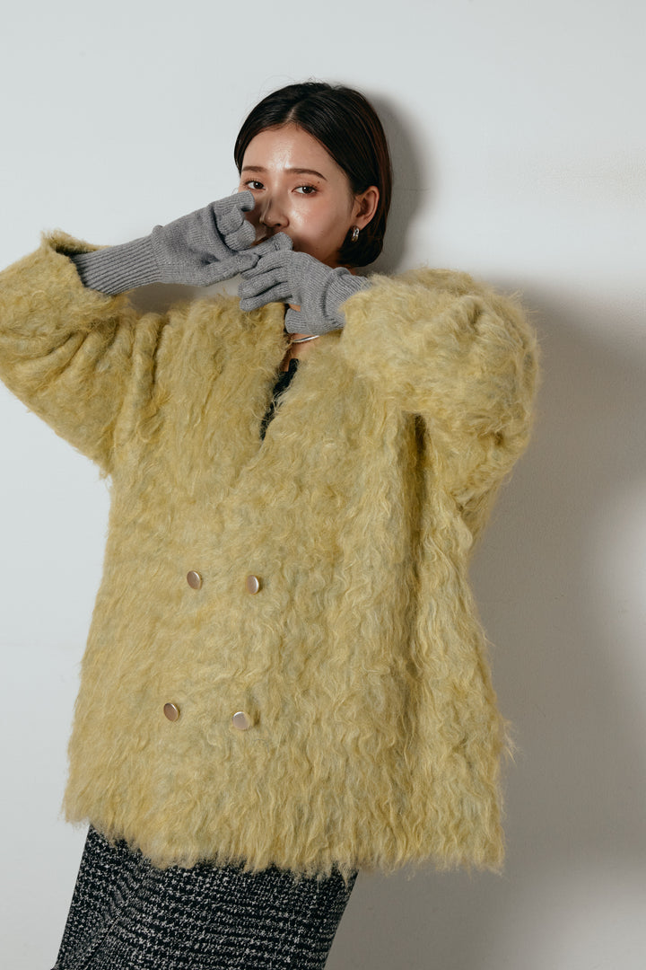 ホールタッチリブニットグローブ/グレー