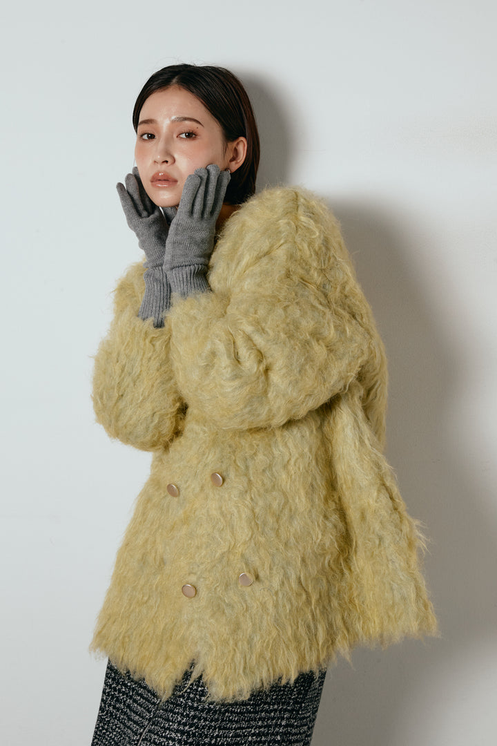 ホールタッチリブニットグローブ/グレー