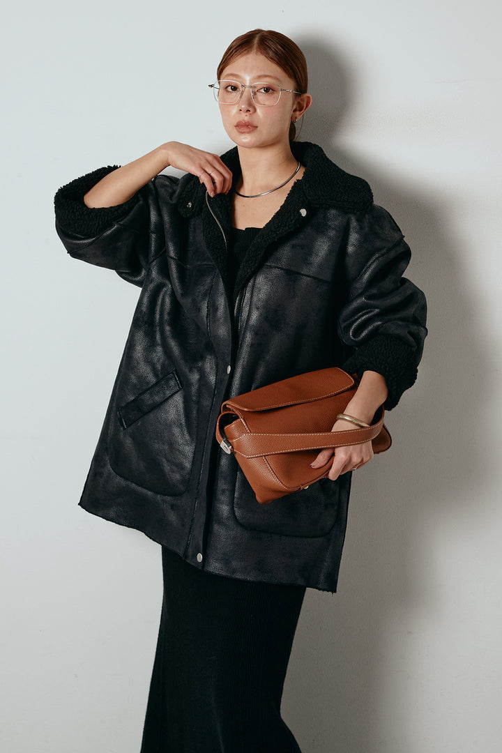 リバーシブルエコムートンコート