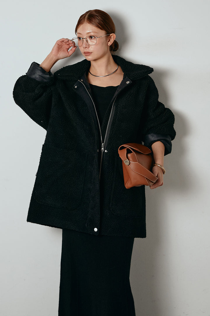 リバーシブルエコムートンコート