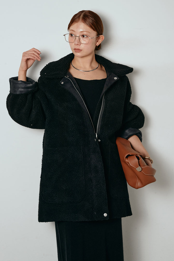 リバーシブルエコムートンコート