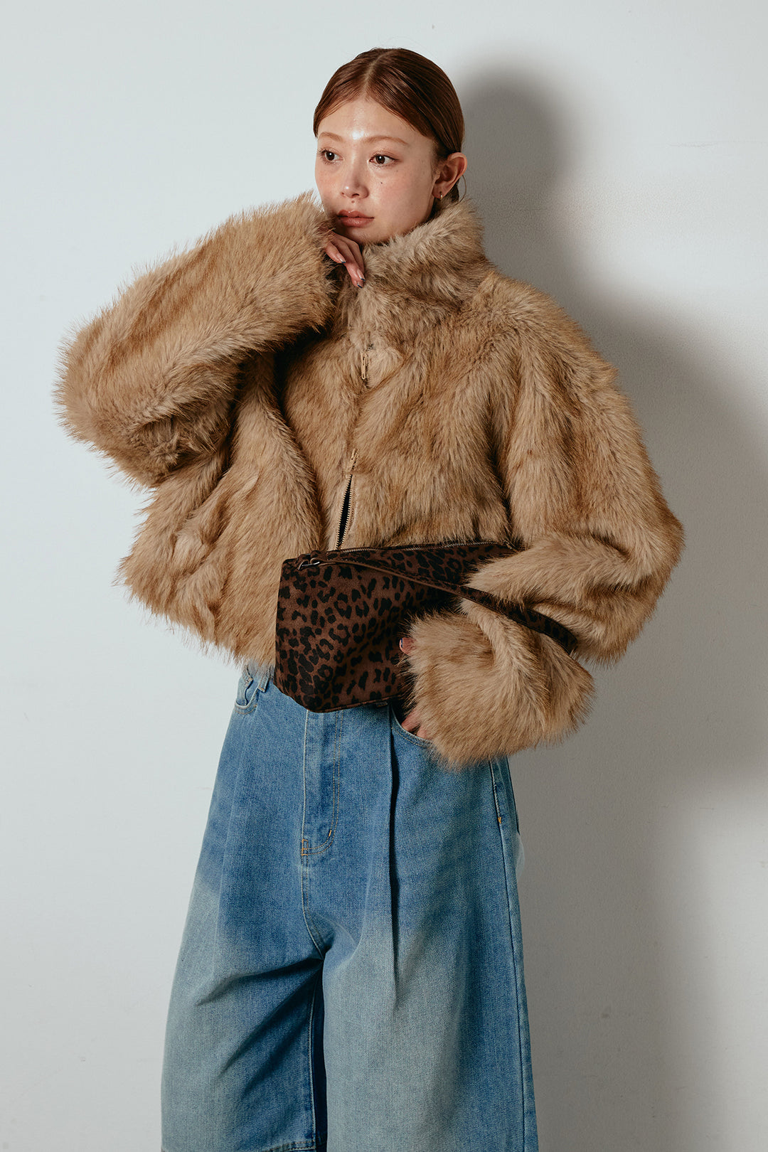 エコファーショート丈ブルゾン