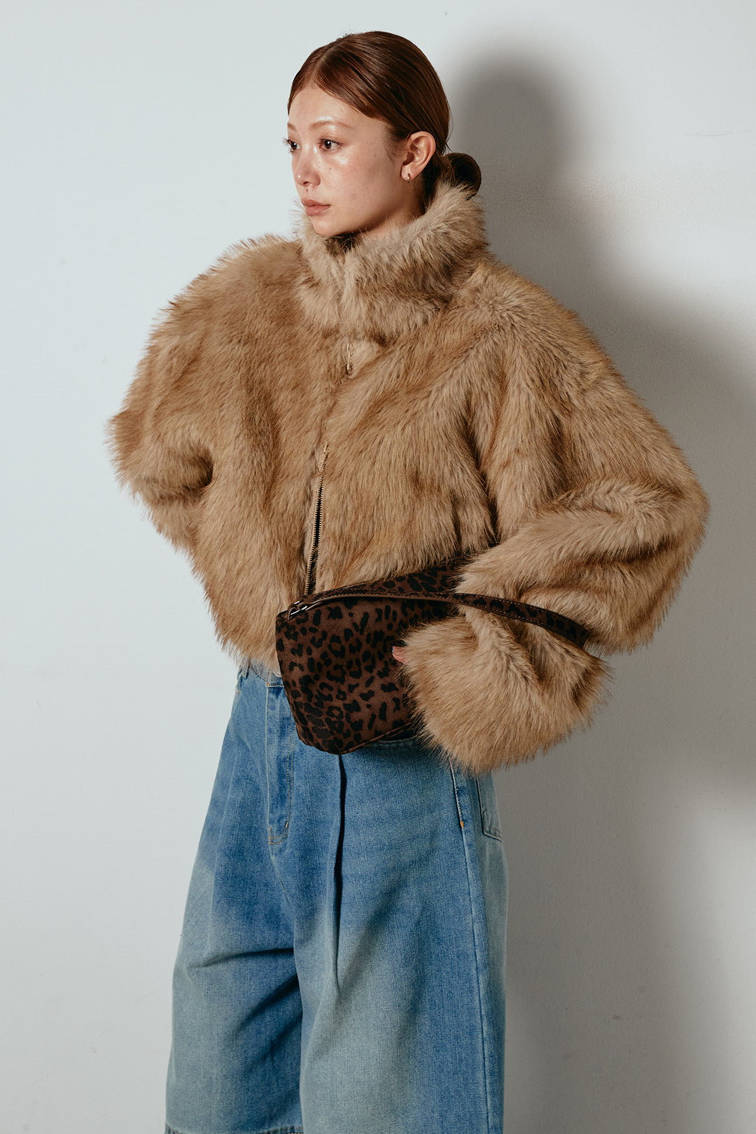 エコファーショート丈ブルゾン