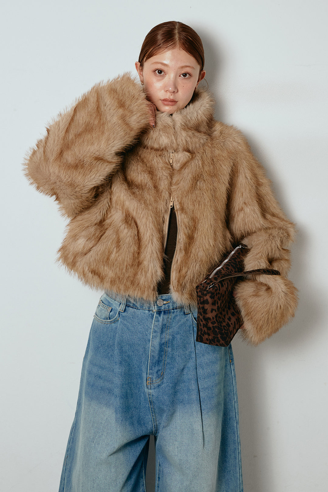 エコファーショート丈ブルゾン